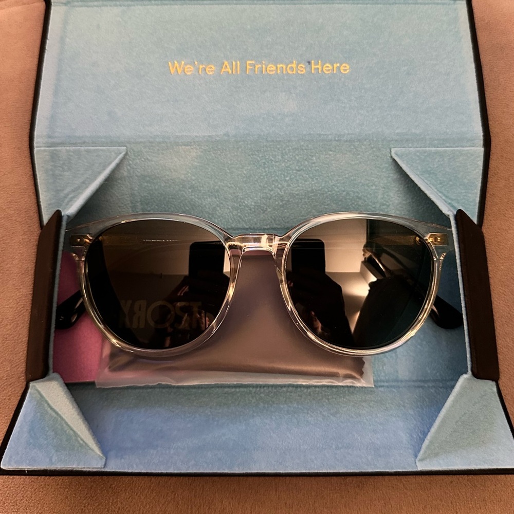 Toms X Krost Bellini Sunglasses Vintage Crystal Trekking Brand New with Case